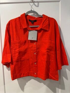 Marc New York Fiesta Red Lightweight Button Shirt